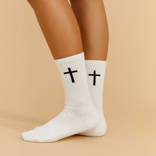 Kreuz Socken Variante, Mountain Movers christliches Design