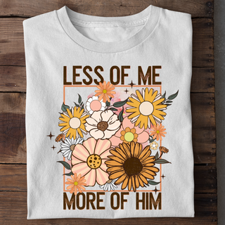Less of me - More of him Shirt Detailansicht, Mountain Movers christliche Streetwear