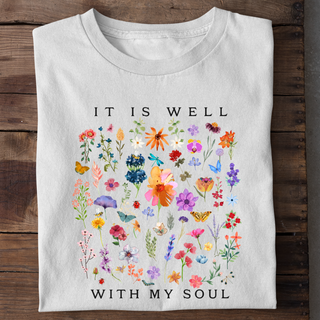 It is Well (Flowers) Shirt Variante, Mountain Movers christliches Design