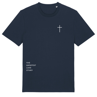 Love Story Shirt Detailansicht, Mountain Movers christliche Streetwear