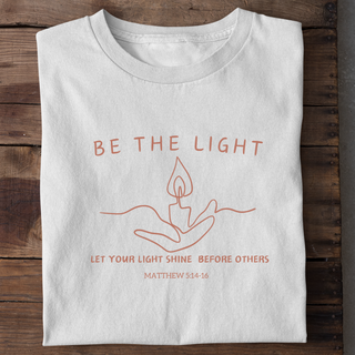 Be the Light - Lineart Shirt, christliche Streetwear von Mountain Movers