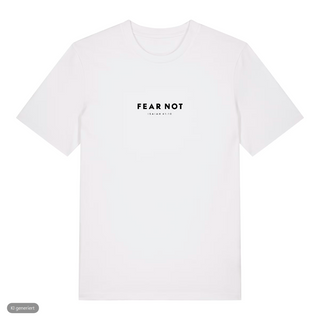 Fear Not Typo T-Shirt, Weiß, Vorderseite