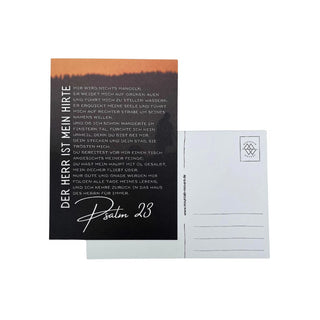Psalm 23 Postkarte Variante, Mountain Movers christliches Design