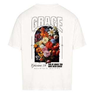 Grace Flower Ephesian Oversize Shirt Detailansicht, Mountain Movers christliche Streetwear
