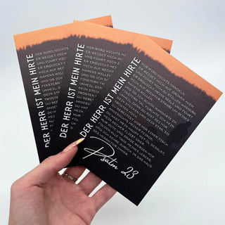 Psalm 23 Postkarte Variante, Mountain Movers christliches Design