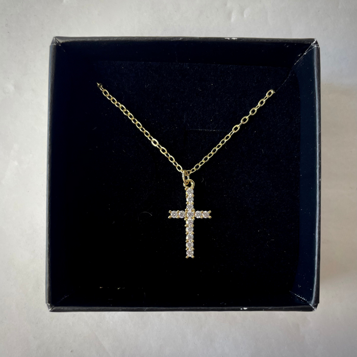Glitter necklace gold