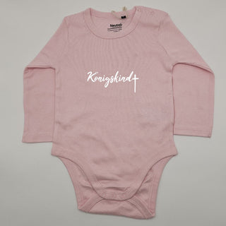 Königskind Baby Body Langarm Variante, Mountain Movers christliches Design