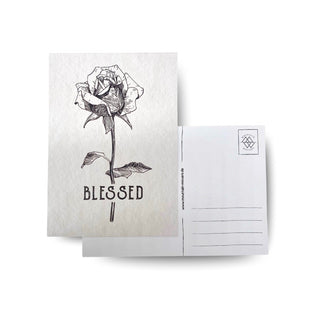 Blessed Rose Postkarte Variante, Mountain Movers christliches Design