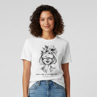 Trusting God T-Shirt getragen, Mountain Movers christliche Mode