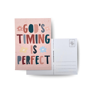 God´s Timing Postkarte Variante, Mountain Movers christliches Design