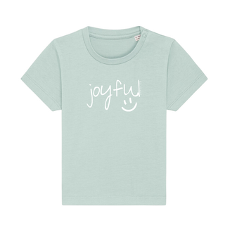 Joyful Baby T-Shirt Detailansicht, Mountain Movers christliche Streetwear