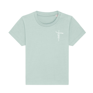 jesus cross Baby T-Shirt Detailansicht, Mountain Movers christliche Streetwear