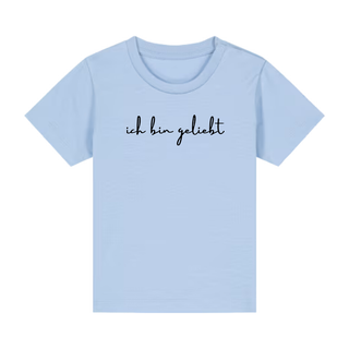 ich bin geliebt Baby T-Shirt Detailansicht, Mountain Movers christliche Streetwear