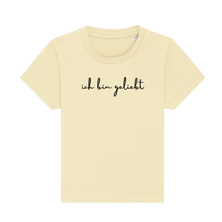 ich bin geliebt Baby T-Shirt Detailansicht, Mountain Movers christliche Streetwear