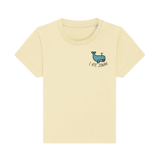 I ate Jonah Baby T-Shirt Detailansicht, Mountain Movers christliche Streetwear