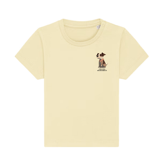 God is for us dog Baby T-Shirt Detailansicht, Mountain Movers christliche Streetwear