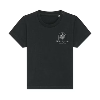 God is good floral Baby T-Shirt Variante, Mountain Movers christliches Design