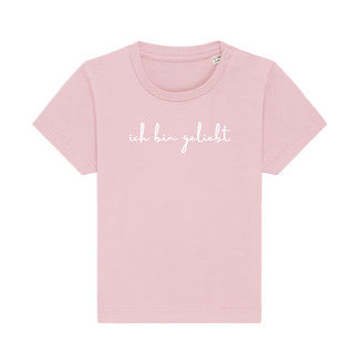 ich bin geliebt Baby T-Shirt Detailansicht, Mountain Movers christliche Streetwear