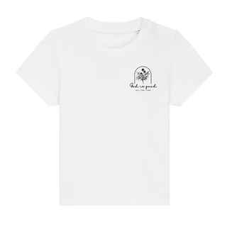 God is good floral Baby T-Shirt Variante, Mountain Movers christliches Design