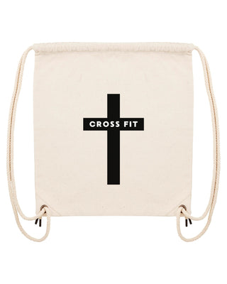 Cross Fit Gym Bag Beige, christlicher Turnbeutel von Mountain Movers