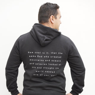 How Cool Hoodie BackPrint Detailansicht, Mountain Movers christliche Streetwear