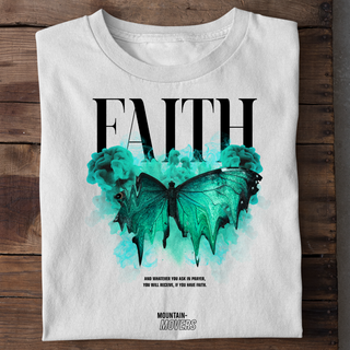 Faith Streetwear Front T-Shirt Detailansicht, Mountain Movers christliche Streetwear