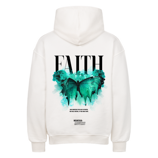 Faith Streetwear Oversized Hoodie BackPrint Variante, Mountain Movers christliches Design