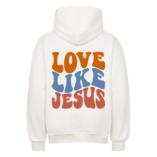 Love like Jesus Oversized Hoodie Variante, Mountain Movers christliches Design