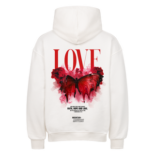 Love Streetwear Oversized Hoodie BackPrint Variante, Mountain Movers christliches Design
