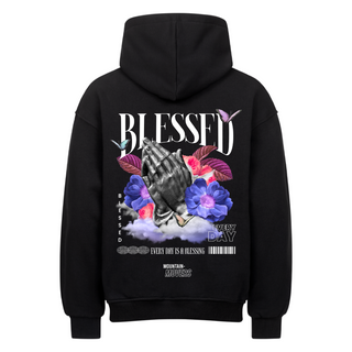 Blessed Streetwear Oversized Hoodie BackPrint, christliche Streetwear von Mountain Movers