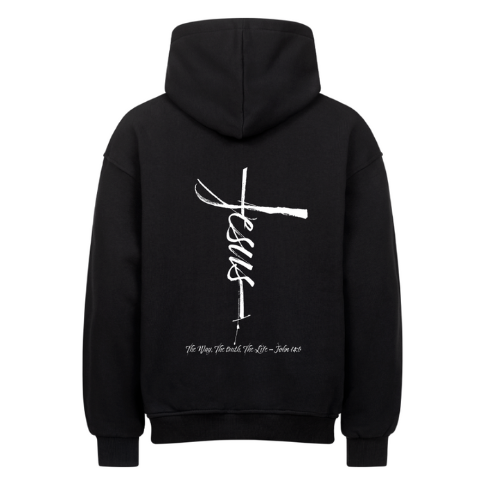 Jesus Cross Oversized Hoodie Backprint