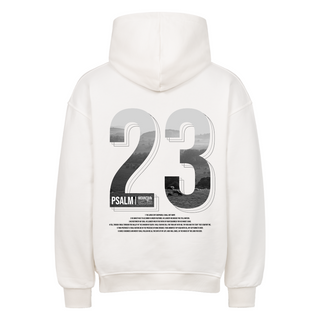 Psalm 23 Oversized Hoodie BackPrint Variante, Mountain Movers christliches Design
