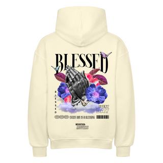 Blessed Streetwear Oversized Hoodie BackPrint Variante, Mountain Movers christliches Design
