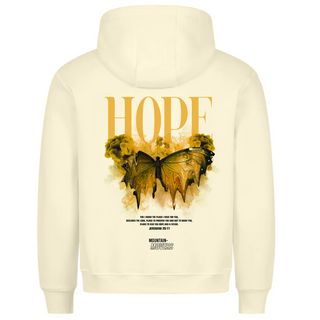 Hope Streetwear Hoodie BackPrint Detailansicht, Mountain Movers christliche Streetwear