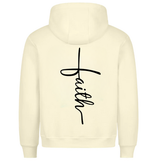 Faith Cross Hoodie BackPrint Detailansicht, Mountain Movers christliche Streetwear