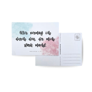 PHILIPPER 4.13 Postkarte Variante, Mountain Movers christliches Design