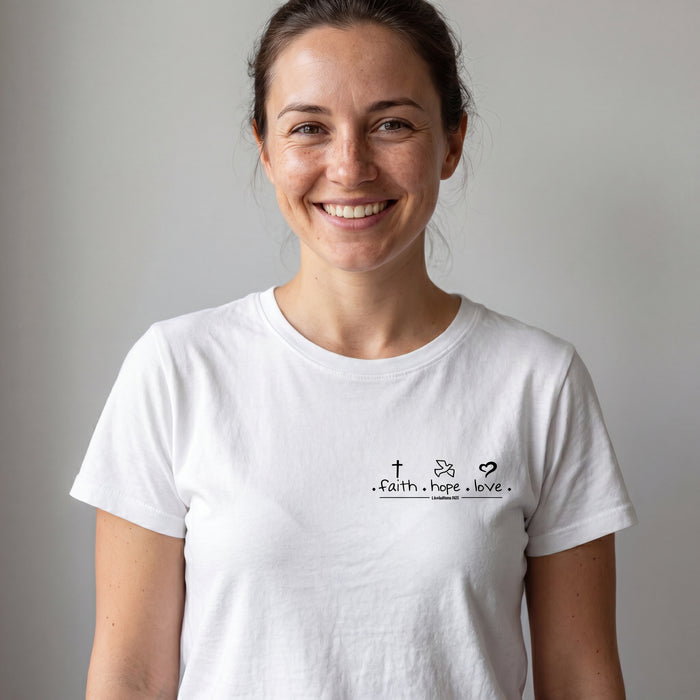 Geloof hoop liefde T-shirt