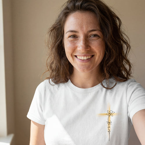 Hij is opgestaan-narcis T-shirt