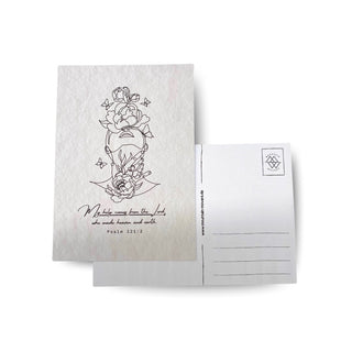 heaven and earth Postkarte Variante, Mountain Movers christliches Design
