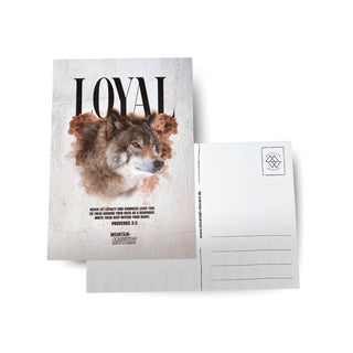 Loyal Streetwear Postkarte Variante, Mountain Movers christliches Design