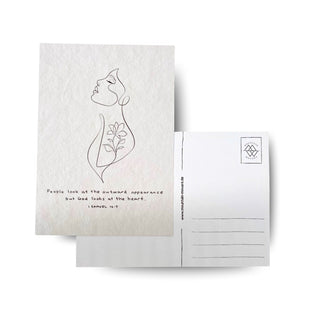 God looks at the heart Postkarte Variante, Mountain Movers christliches Design