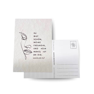 Hohelied 4,7 Postkarte Variante, Mountain Movers christliches Design