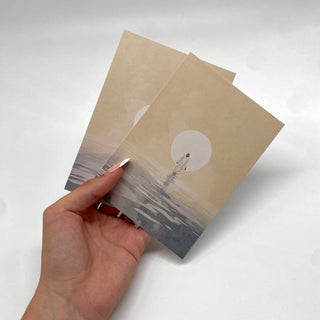 Walk on Water Aquarell Postkarte Variante, Mountain Movers christliches Design