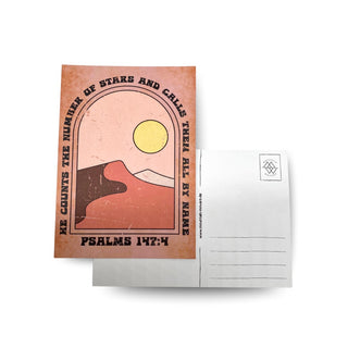 Number of Stars Postkarte Variante, Mountain Movers christliches Design