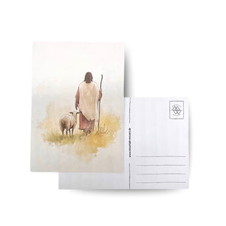 Jesus and the Sheep Postkarte Variante, Mountain Movers christliches Design