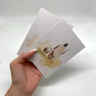 Jesus and the Sheep Postkarte Variante, Mountain Movers christliches Design