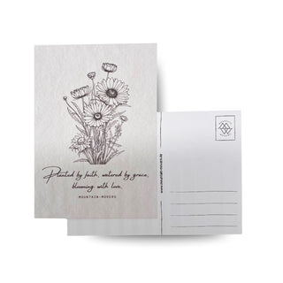Planted by Faith Postkarte Variante, Mountain Movers christliches Design
