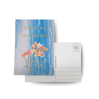 Wertvoll Flower Postkarte Variante, Mountain Movers christliches Design