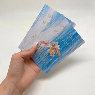 Wertvoll Flower Postkarte Variante, Mountain Movers christliches Design