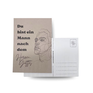 Ich bin ein Mann Postkarte Variante, Mountain Movers christliches Design